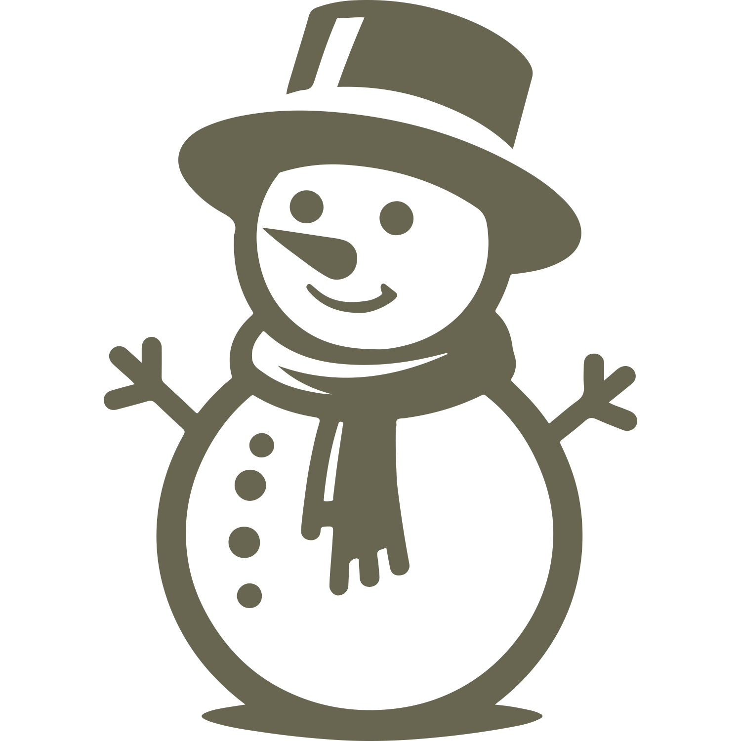 Snowman Delrin Leather Stamp