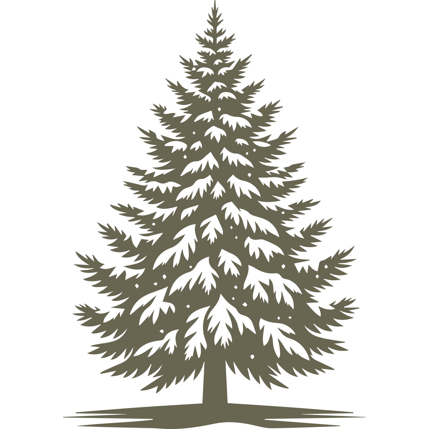 Snowy Pine Tree Delrin Leather Stamp