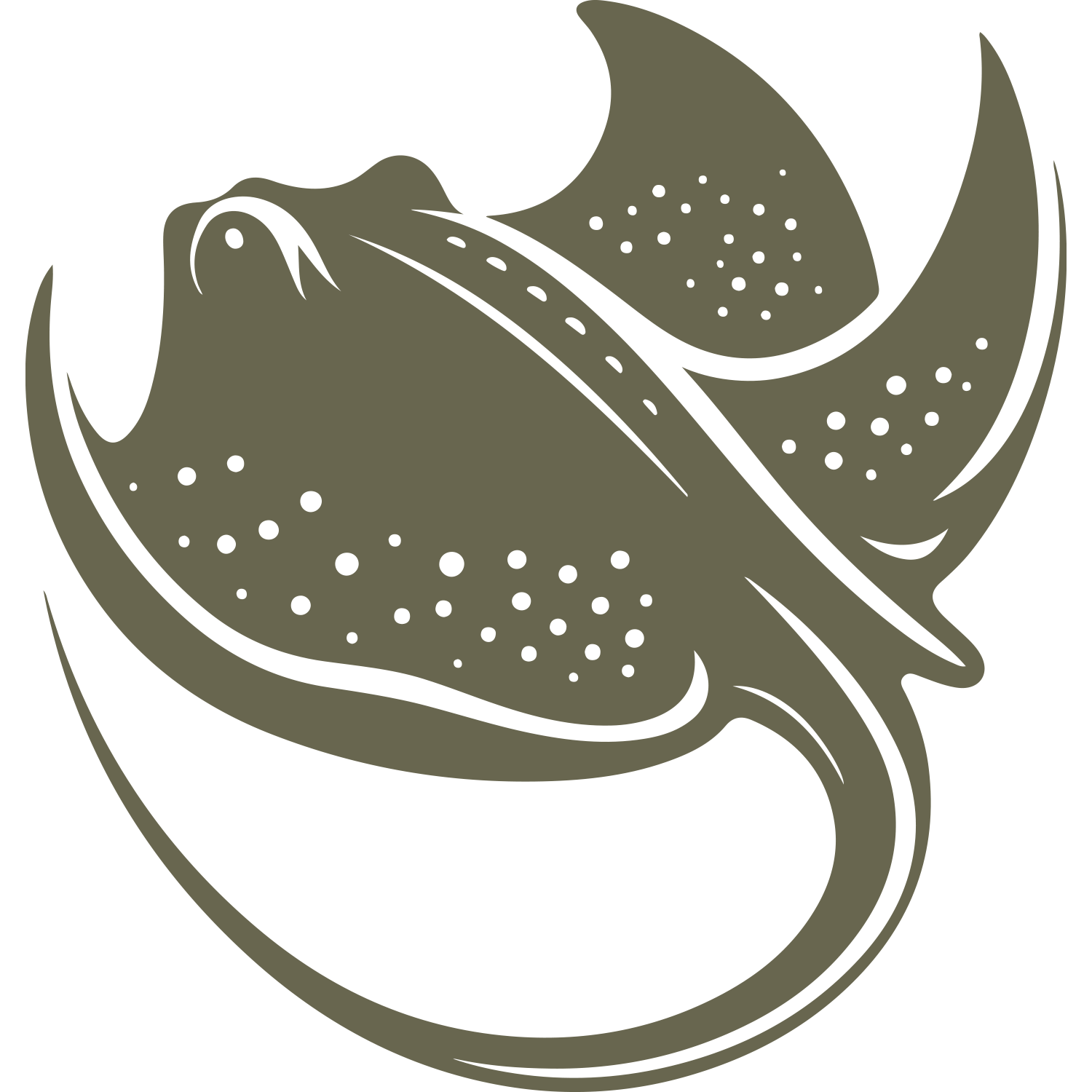 Spotted stingray design made for Delrin leather stamping.