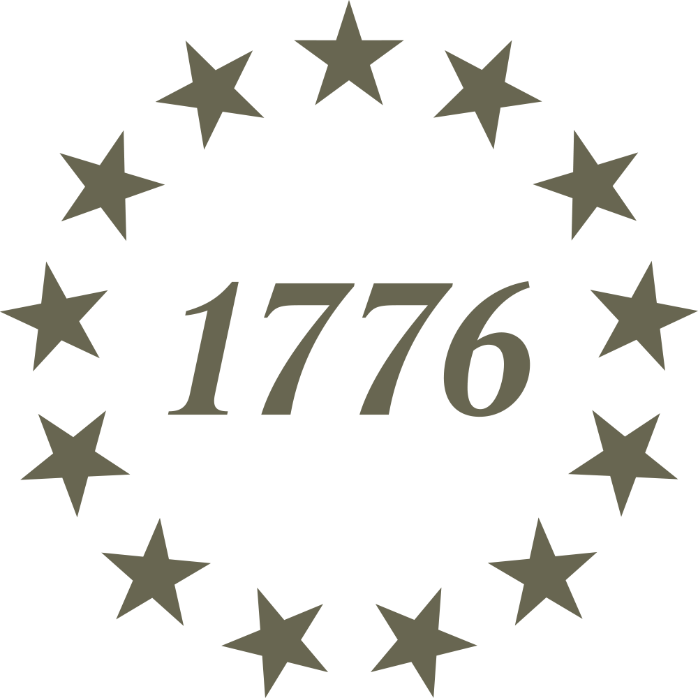 1776 Star Circle Delrin Leather Stamp