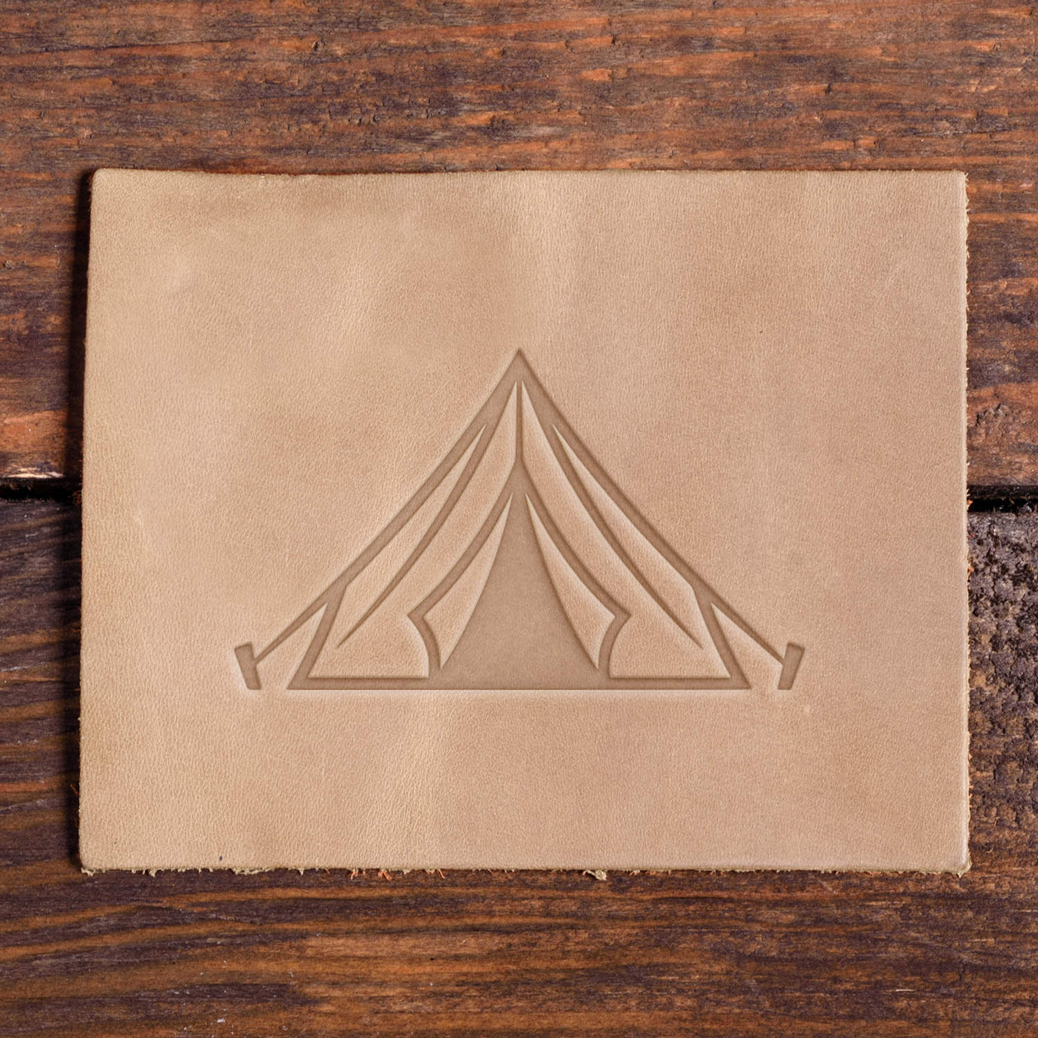 Tent Delrin Leather Stamp