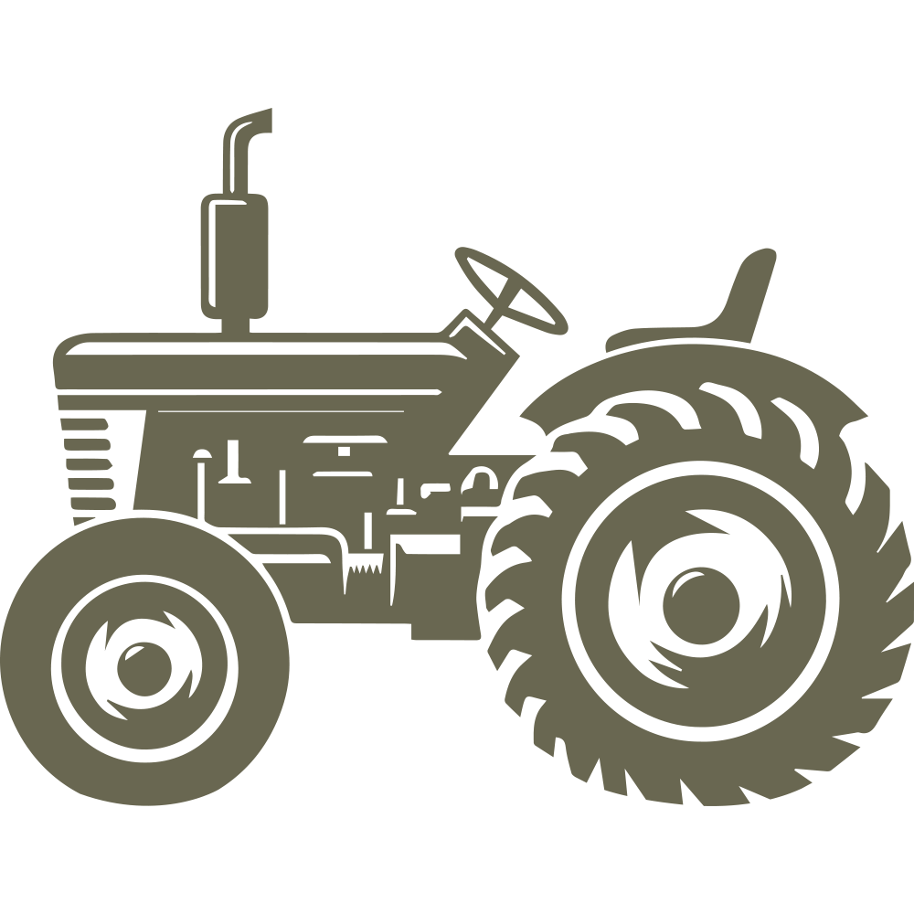 Delrin leather stamp with a classic tractor design, perfect for farm-themed leatherworking projects.