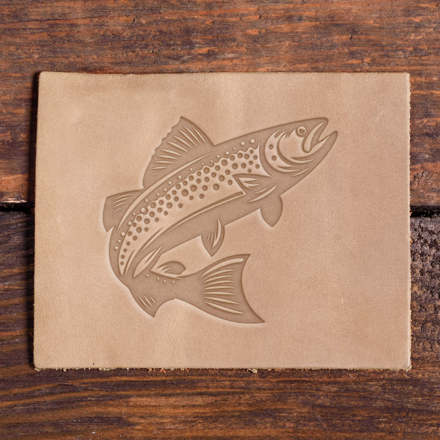 Trout Fish Delrin Leather Stamp