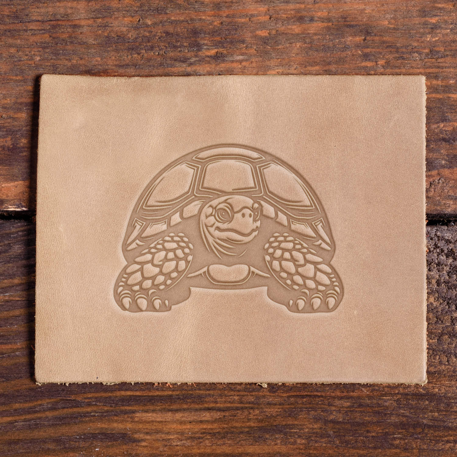 Tortoise Delrin Leather Stamp