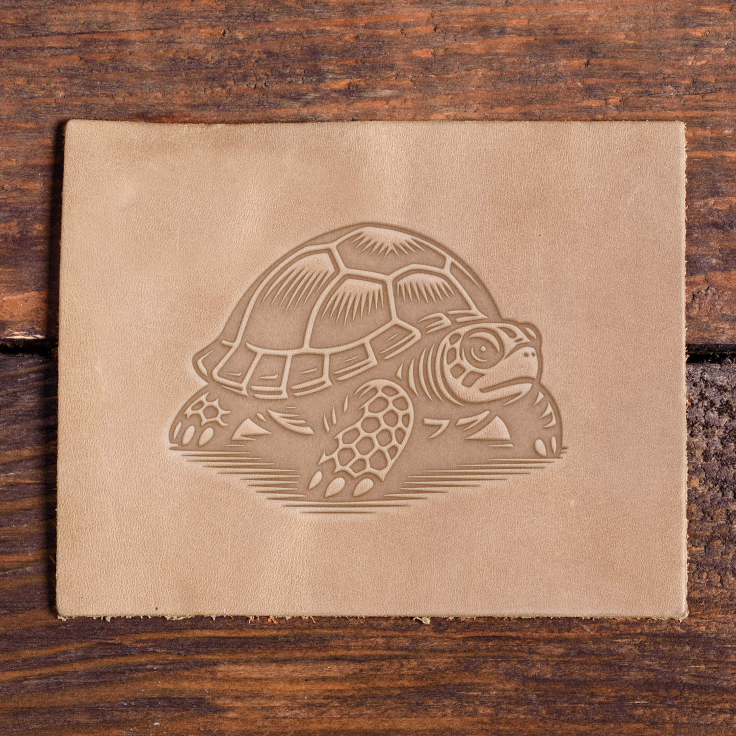 Tortoise Delrin Leather Stamp