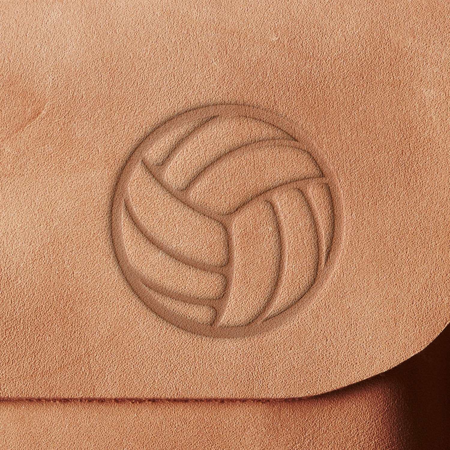 Volleyball Delrin Leather Stamp