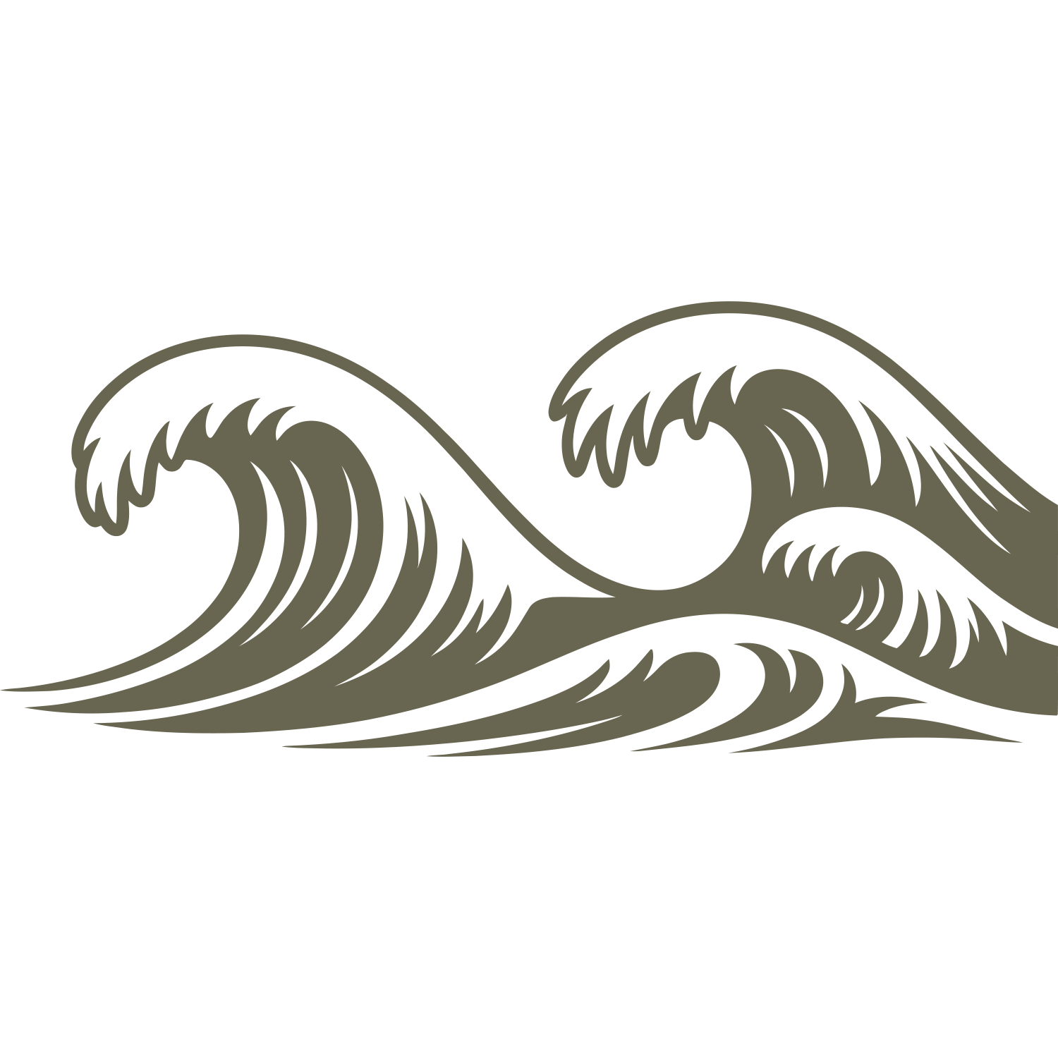 Wave Delrin Leather Stamp