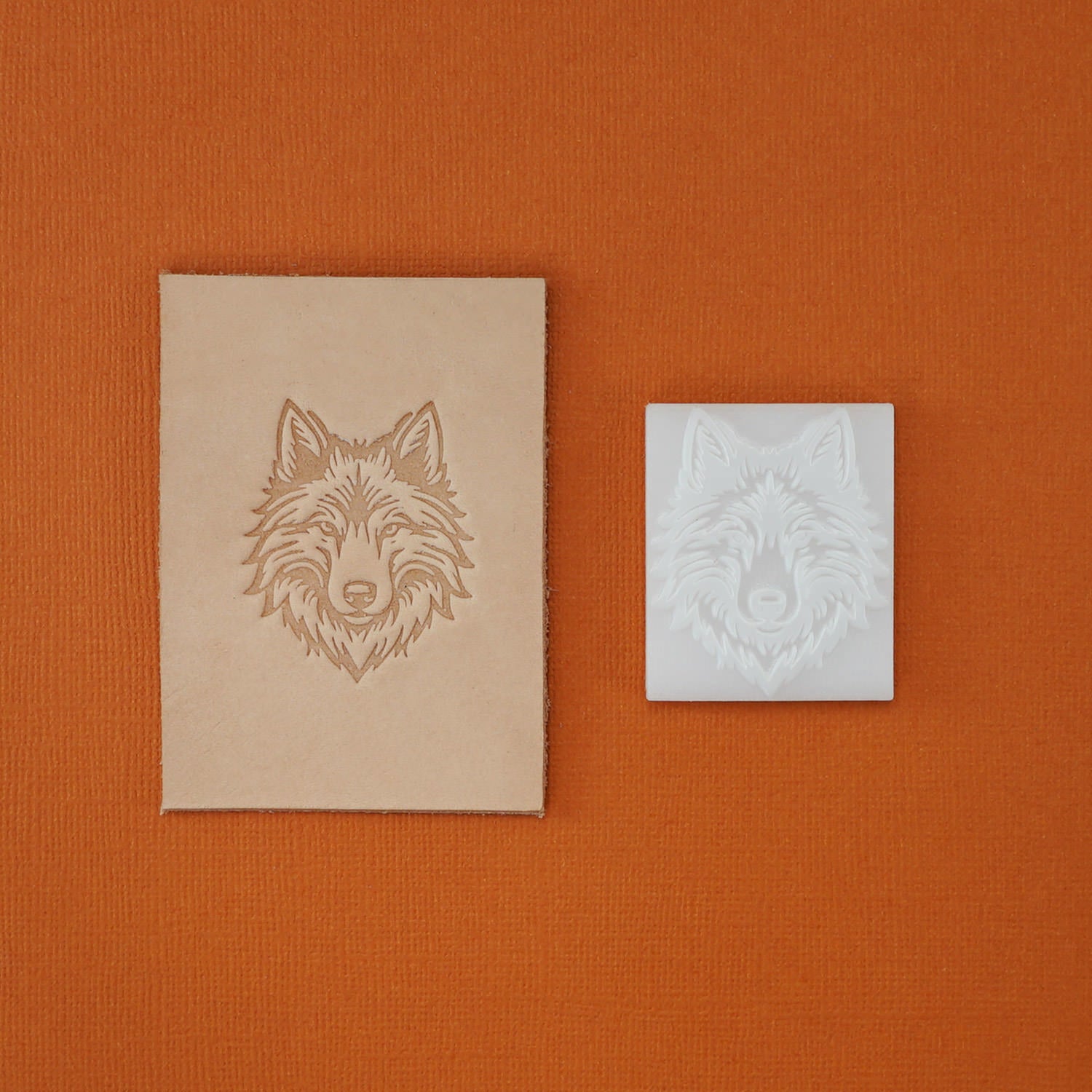 Wolf Head Delrin Leather Stamp