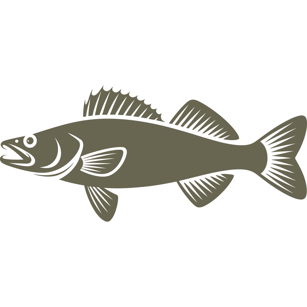 Walleye Fish Delrin Leather Stamp