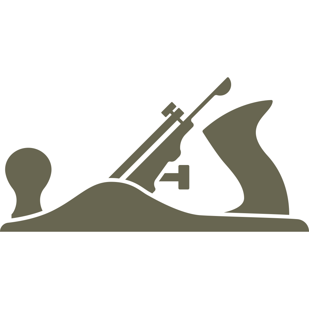 Wood Hand Plane Crossed Delrin Leather Stamp