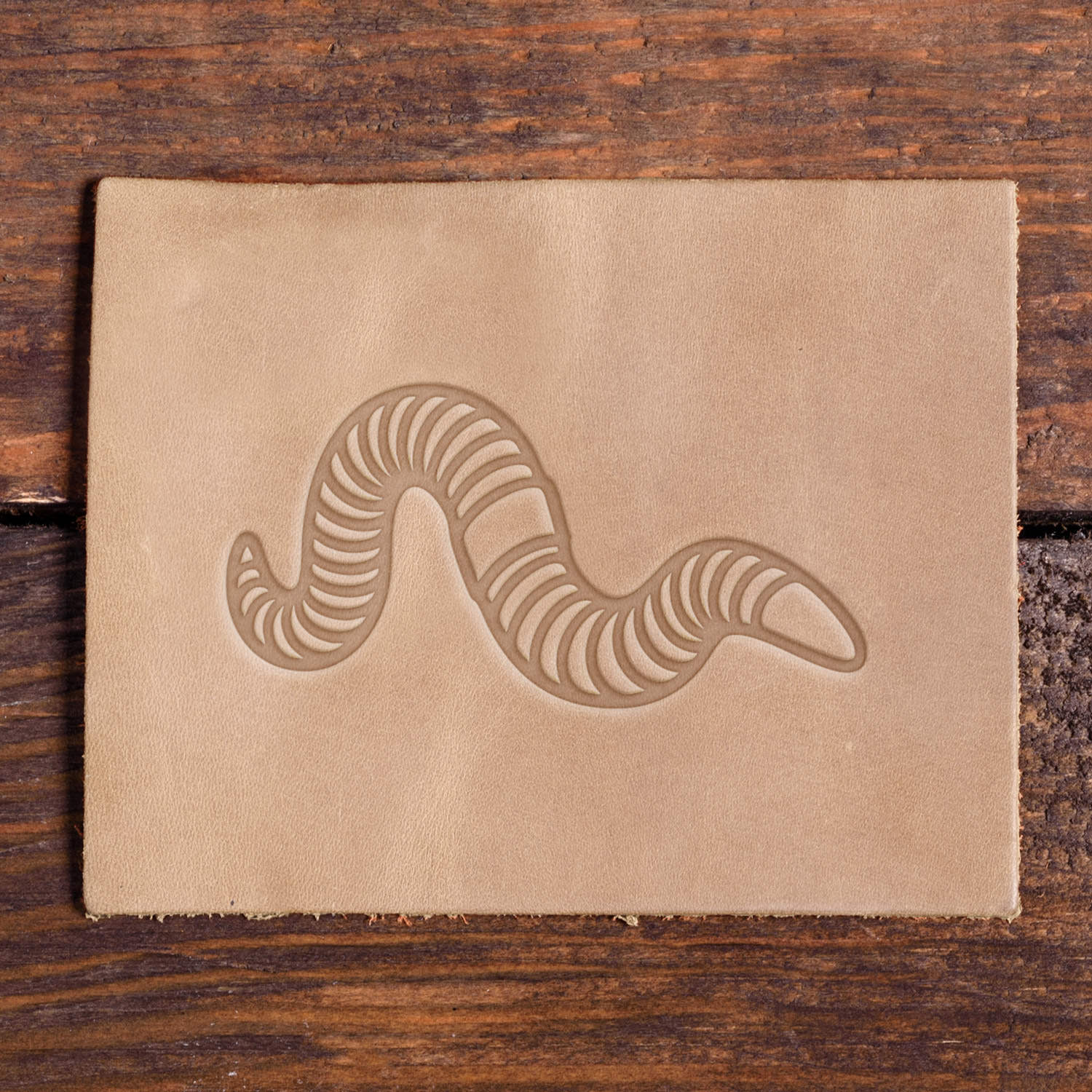 Worm Delrin Leather Stamp
