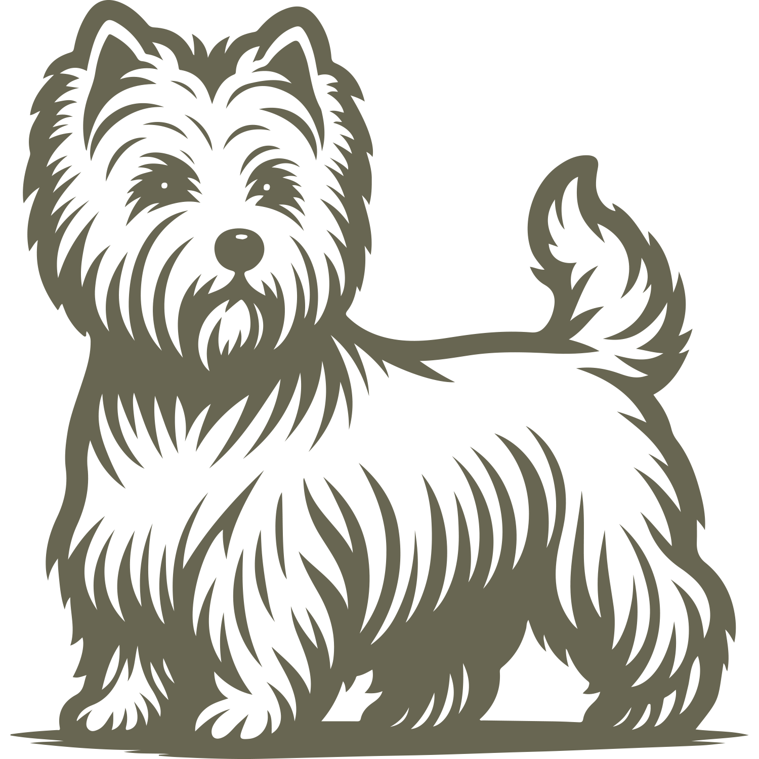 West Highland White Terrier Westie dog stamp design, perfect for Delrin leather stamping.