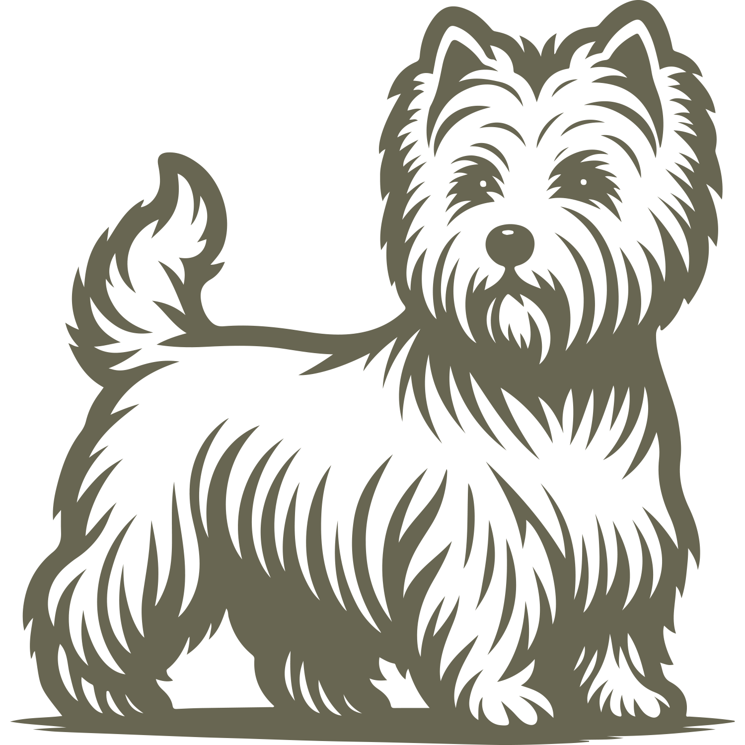 West Highland White Terrier Westie dog stamp design, perfect for Delrin leather stamping.