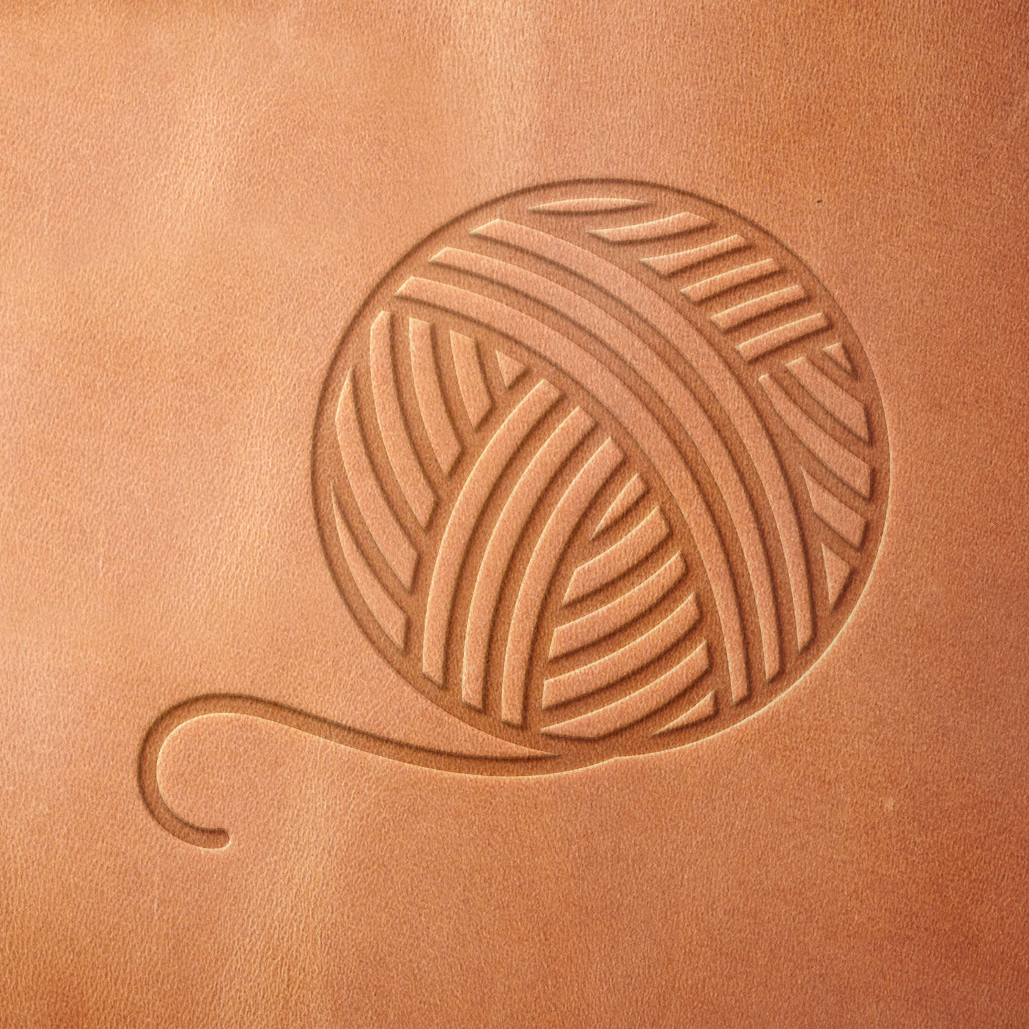 Yarn Ball Delrin Leather Stamp