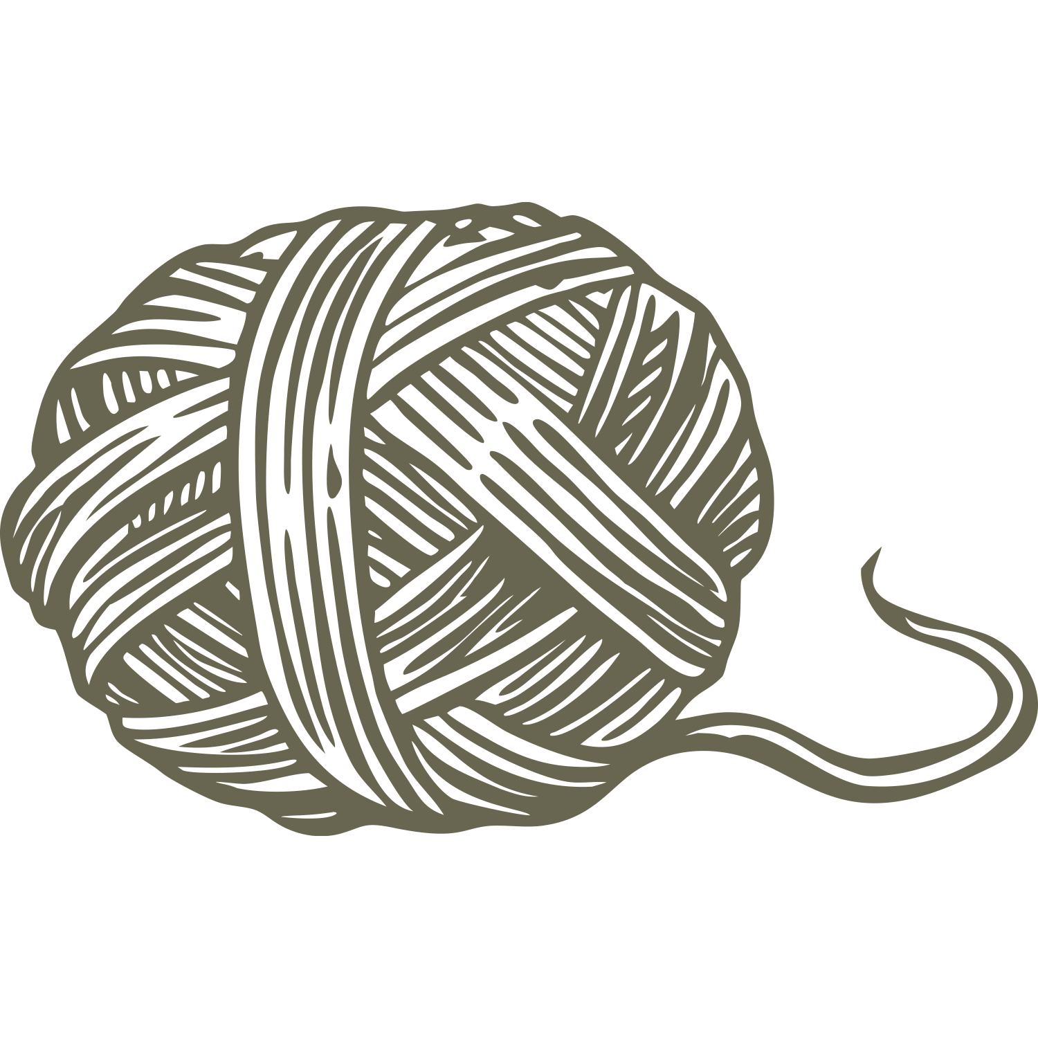 Wool Yarn Ball Delrin Leather Stamp