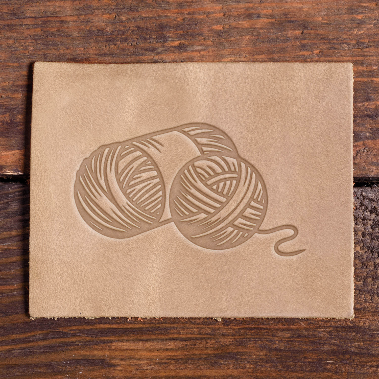 Yarn Balls Delrin Leather Stamp