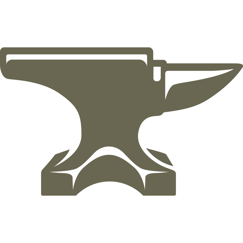 Traditional anvil design featuring a sturdy base and a classic horn shape—perfect for blacksmithing, metalworking, and industrial-themed leather projects.