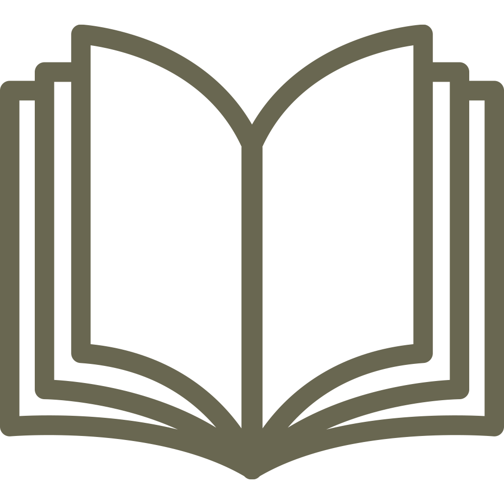 Minimalist open book design, symbolizing knowledge, literature, and education—ideal for leathercraft, engraving, and custom projects.