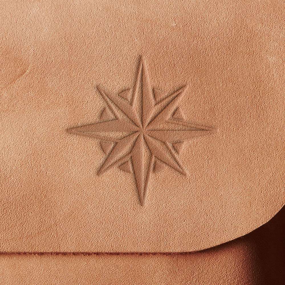 Compass Star Delrin Leather Stamp - All Good Leather Co.