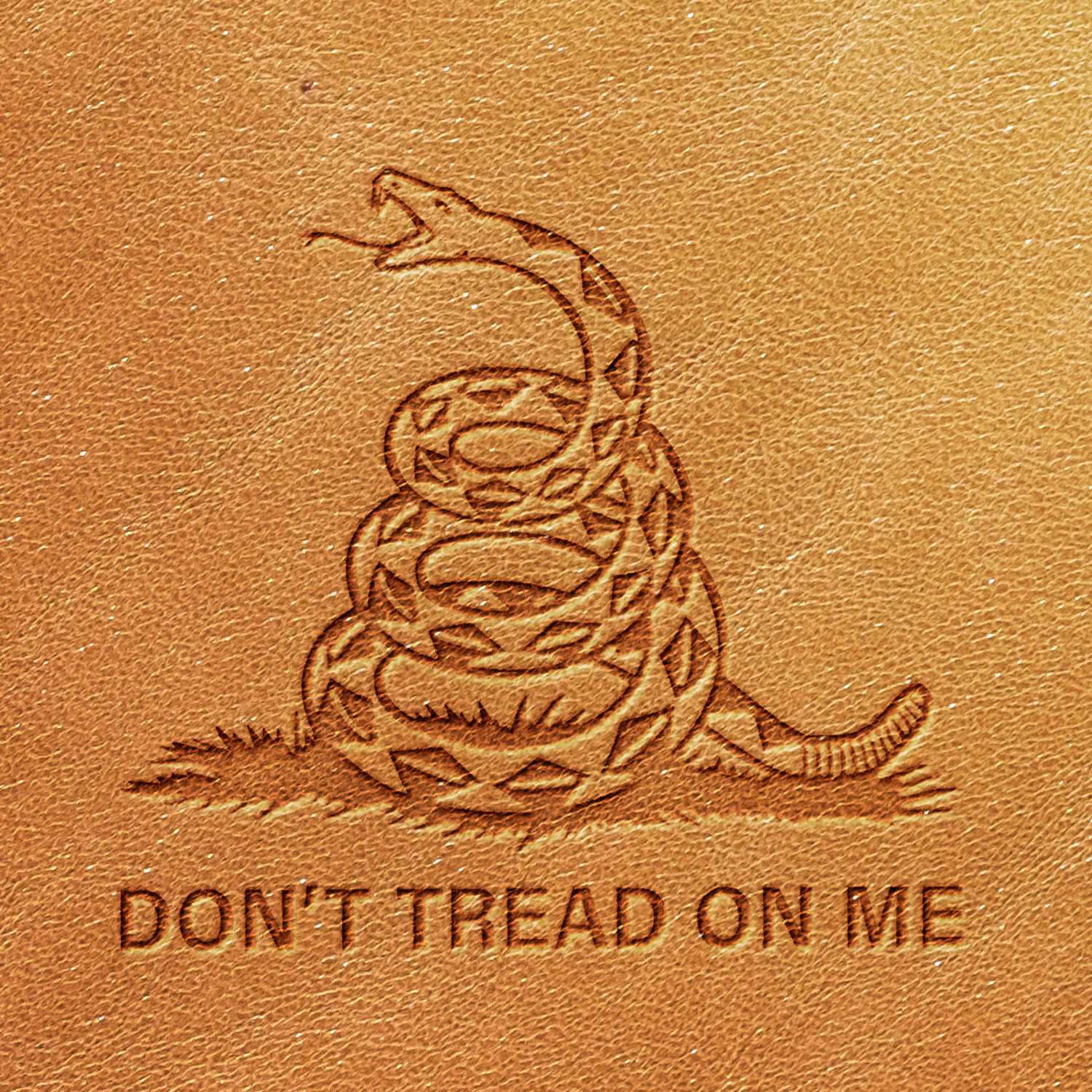 Don't Tread On Me Delrin Leather Stamp - All Good Leather Co.
