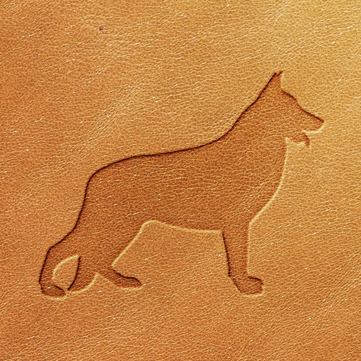 German Shepherd Dog Delrin Leather Stamp - All Good Leather Co.