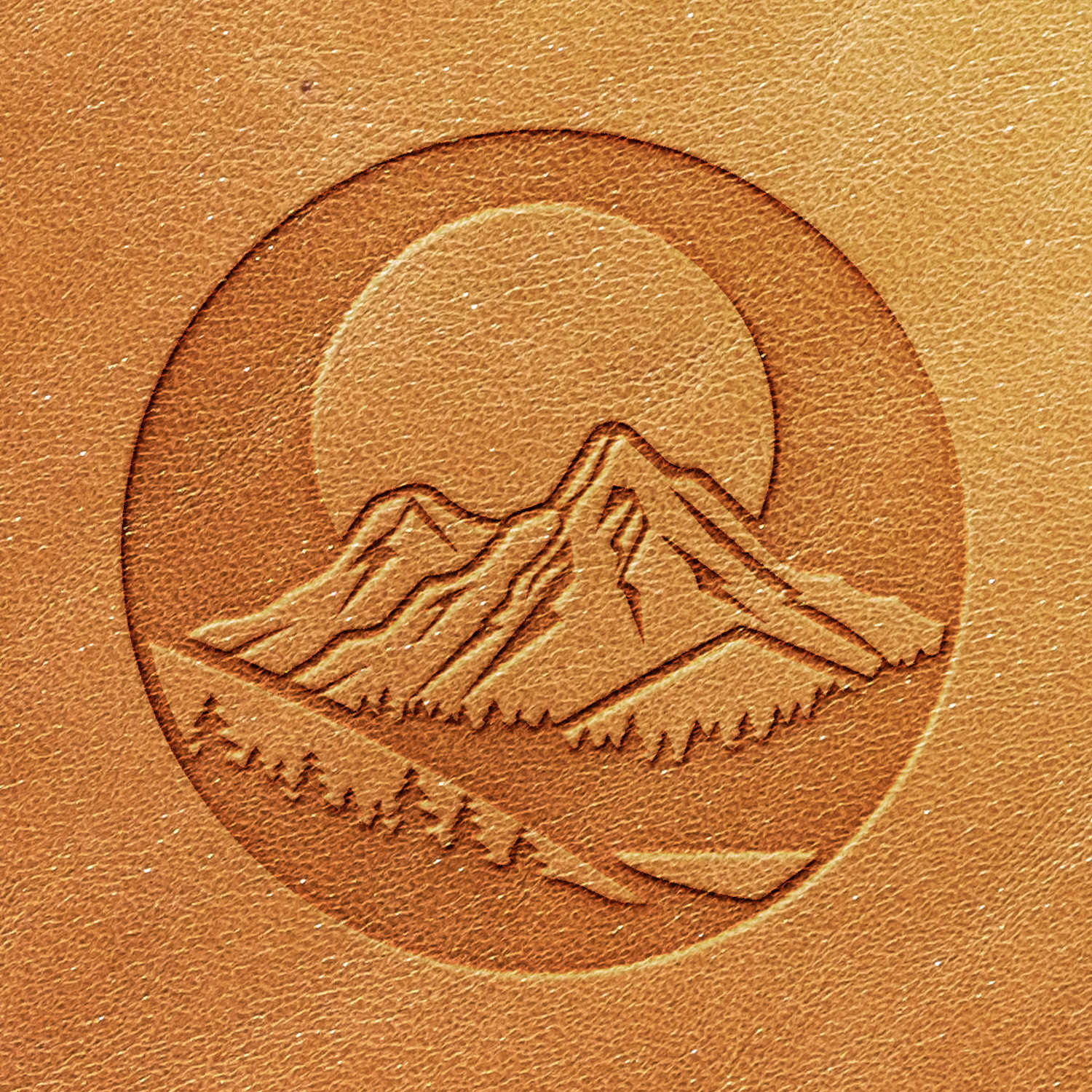 Mountain Delrin Leather Stamp - All Good Leather Co.