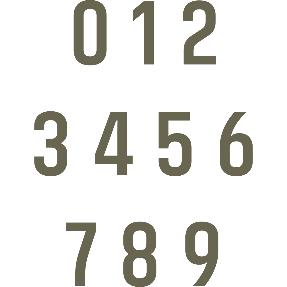 Numbers 0-9 Delrin Leather Stamps (Set of 10)