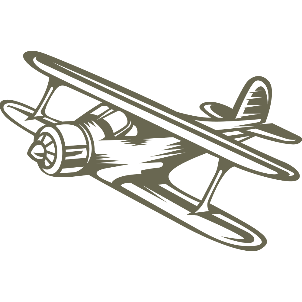 Prop Plane Delrin Leather Stamp - All Good Leather Co.