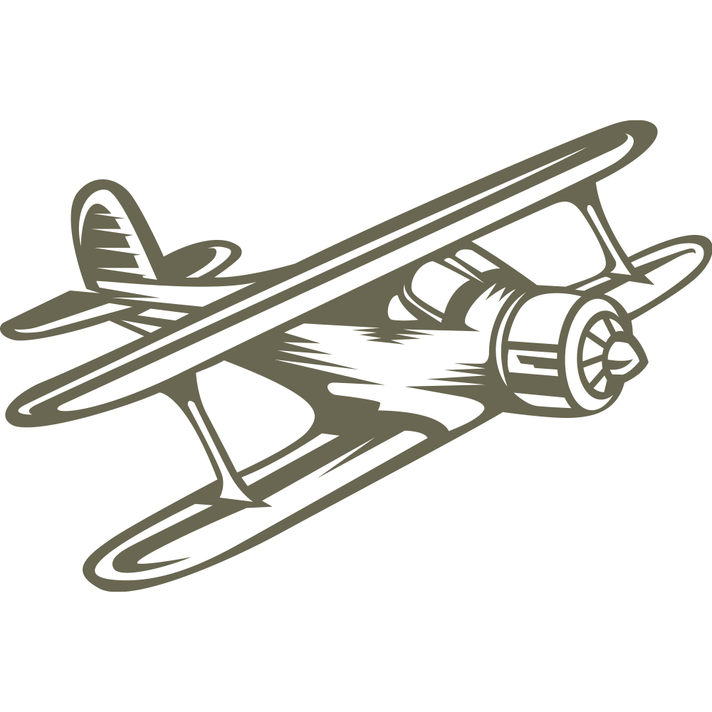 Prop Plane Delrin Leather Stamp