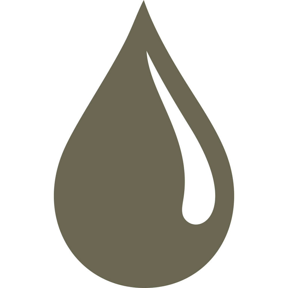 Delrin leather stamp with a simple water drop design, perfect for water-themed leatherworking projects.