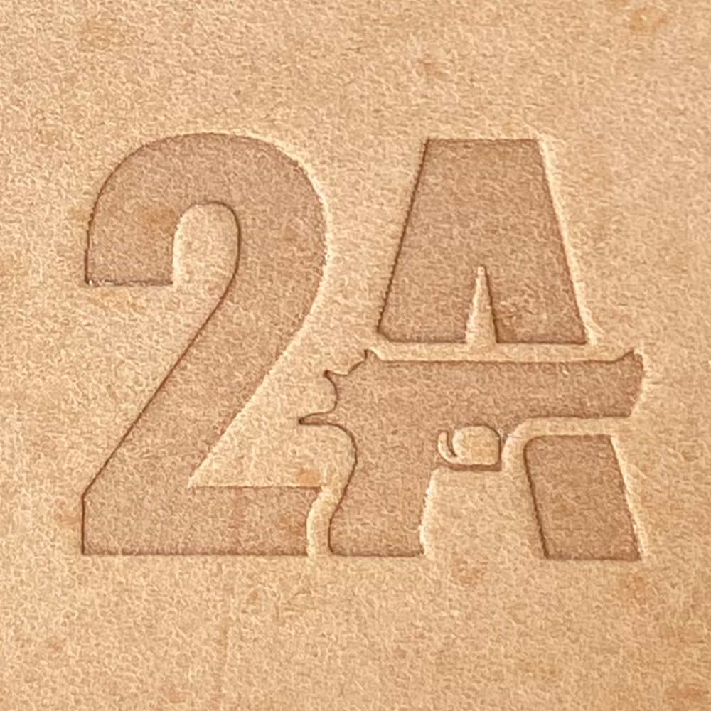 2A Gun Delrin Leather Stamp - All Good Leather Co.