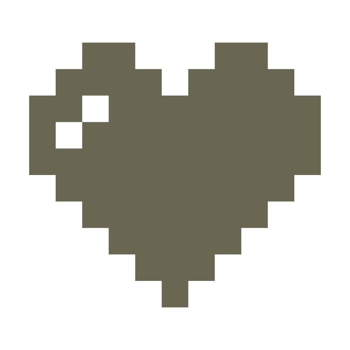 8 Bit Heart Delrin Leather Stamp - All Good Leather Co.