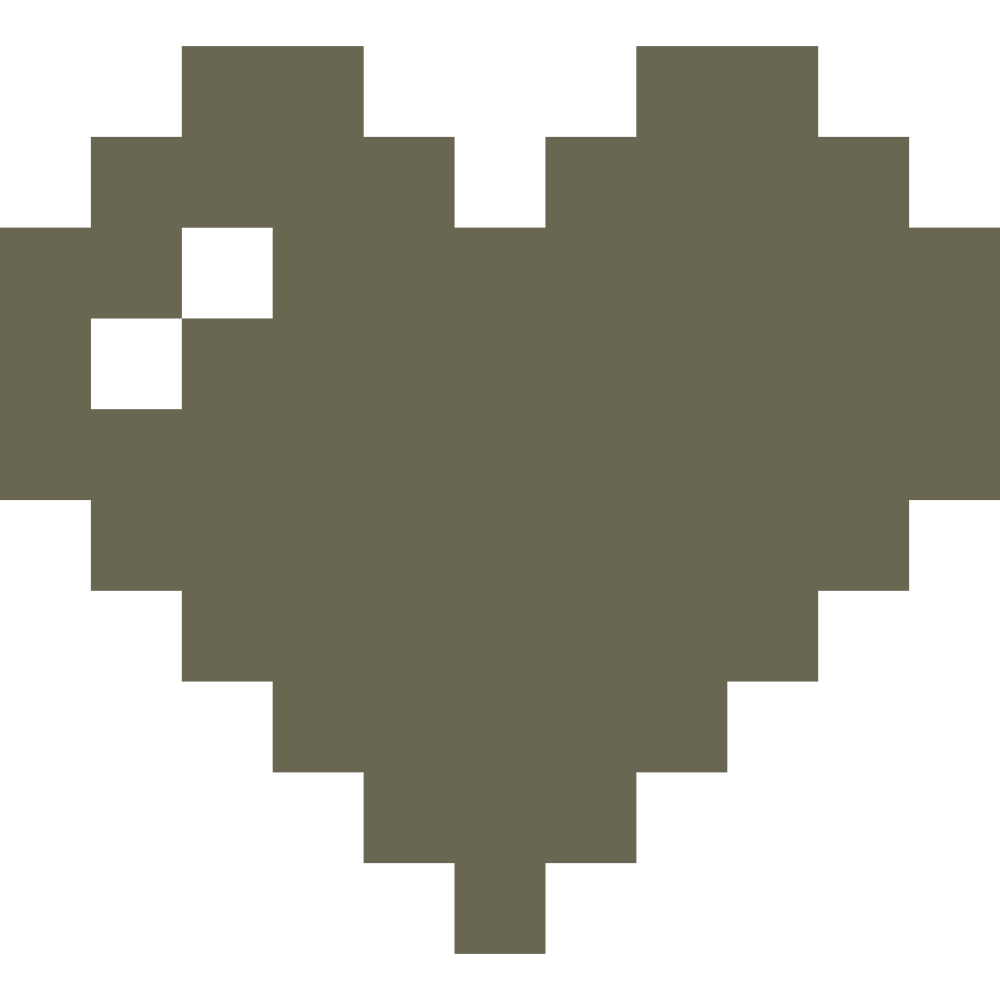 8 Bit Heart Delrin Leather Stamp - All Good Leather Co.