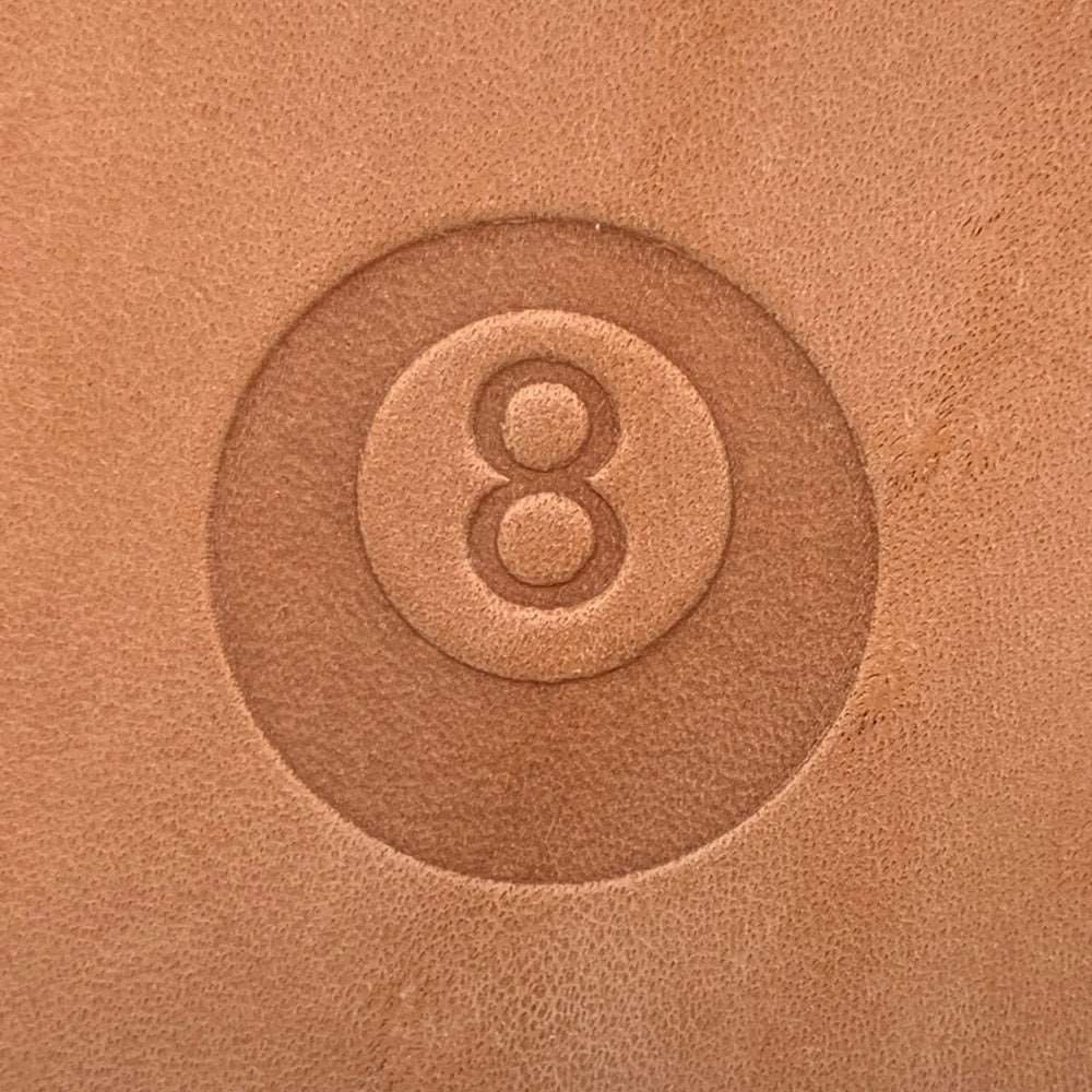 8 Ball Delrin Leather Stamp