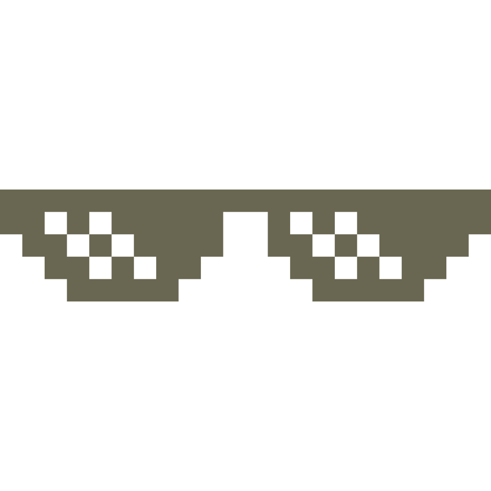 8 Bit Sunglasses Delrin Leather Stamp