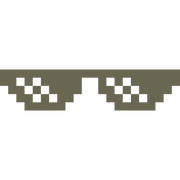 8 Bit Sunglasses Delrin Leather Stamp