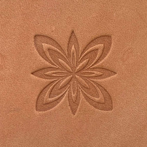 Abstract Bloom Delrin Leather Stamp