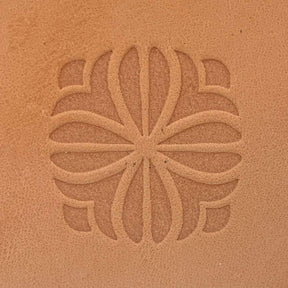 Abstract Bloom Delrin Leather Stamp