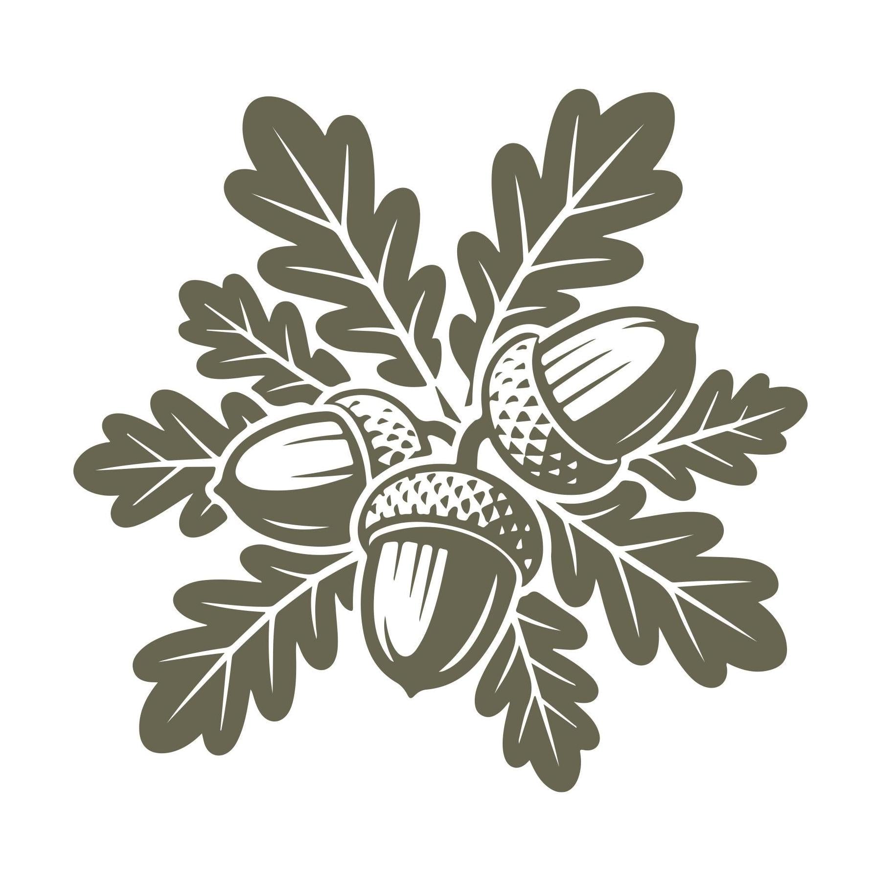 Cluster of Acorns Delrin Leather Stamp