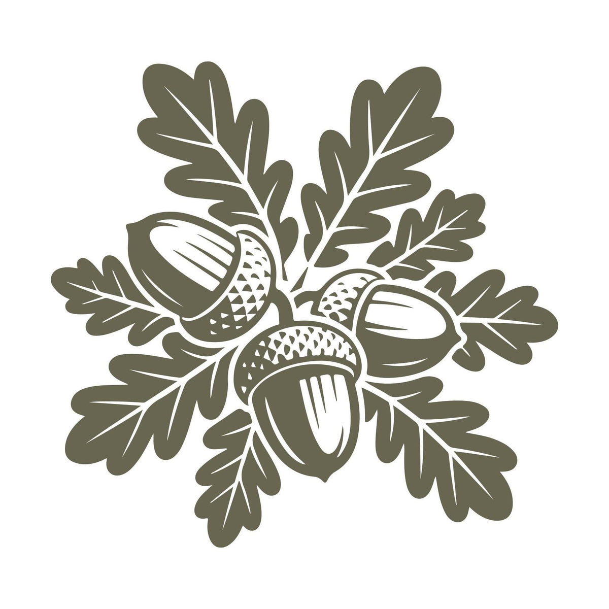 Cluster of Acorns Delrin Leather Stamp