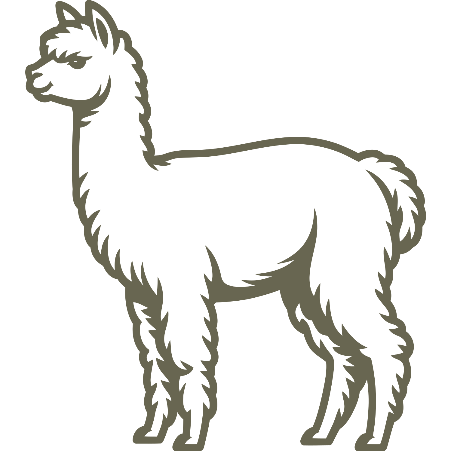 Alpaca Delrin Leather Stamp