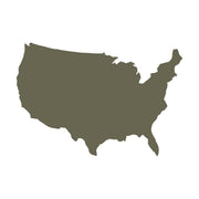 A solid dark olive-green color fill. The image shows no patterns, text, or distinguishing features associated with the product named "United States of America.