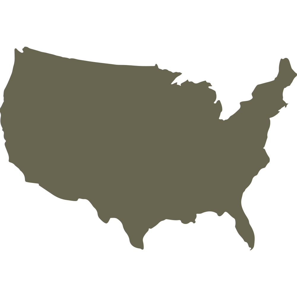 A solid dark olive-green color fill. The image shows no patterns, text, or distinguishing features associated with the product named "United States of America.