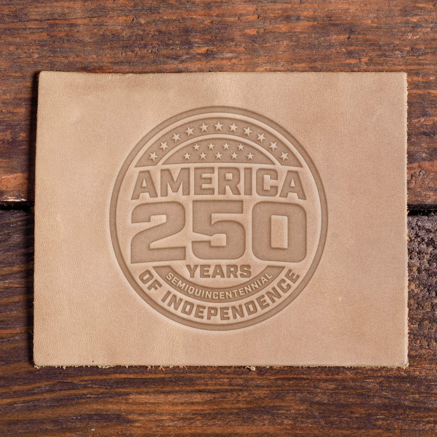 America 250 Years Delrin Leather Stamp
