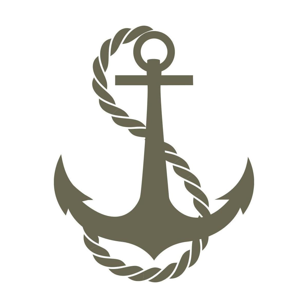 Anchor with rope design for a Delrin leather stamp