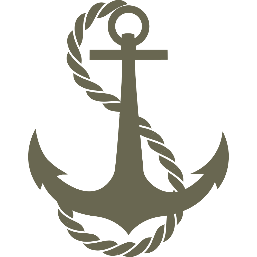 Anchor with rope design for a Delrin leather stamp