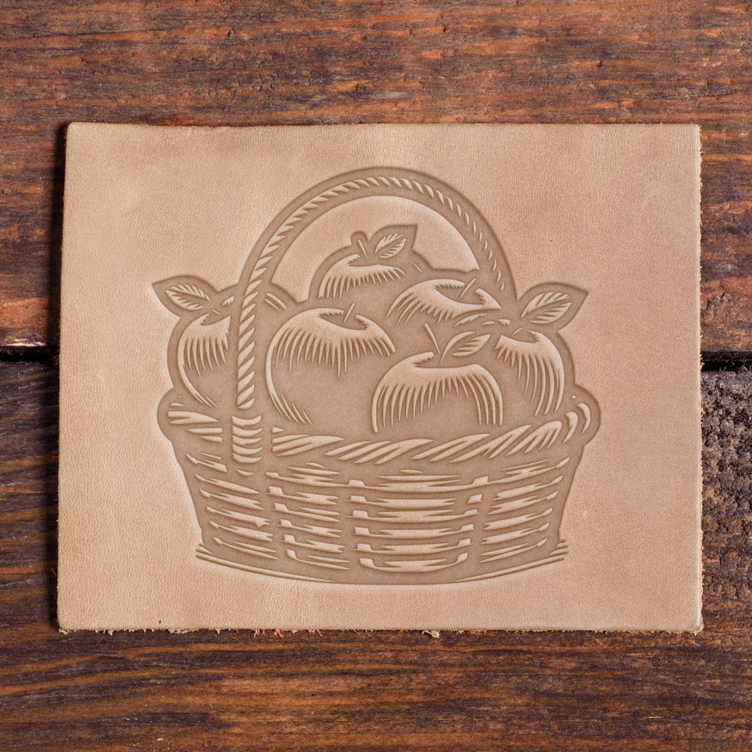 Basket of Apples Delrin Leather Stamp