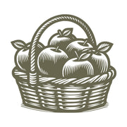 Basket of Apples Delrin Leather Stamp