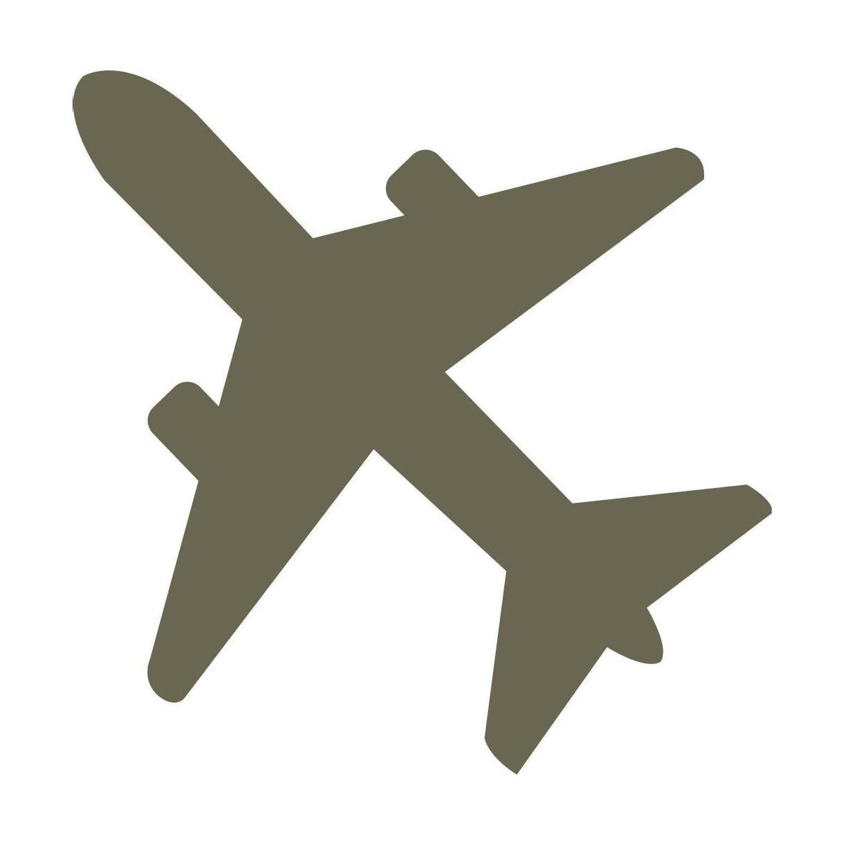 Airplane silhouette design for Delrin leather stamp.