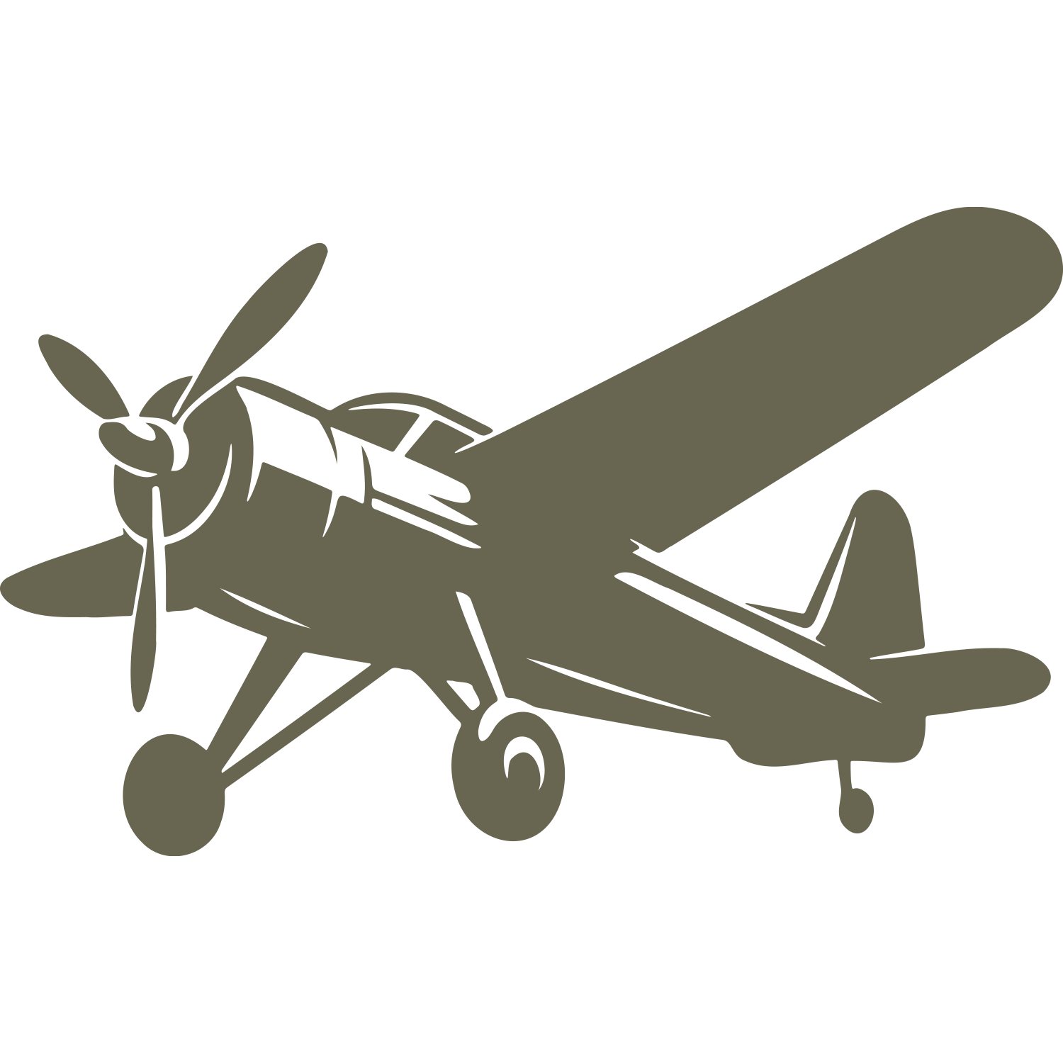 Prop Plane Delrin Leather Stamp